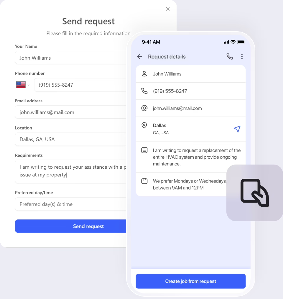 Work requests: capture your HVAC leads in one place