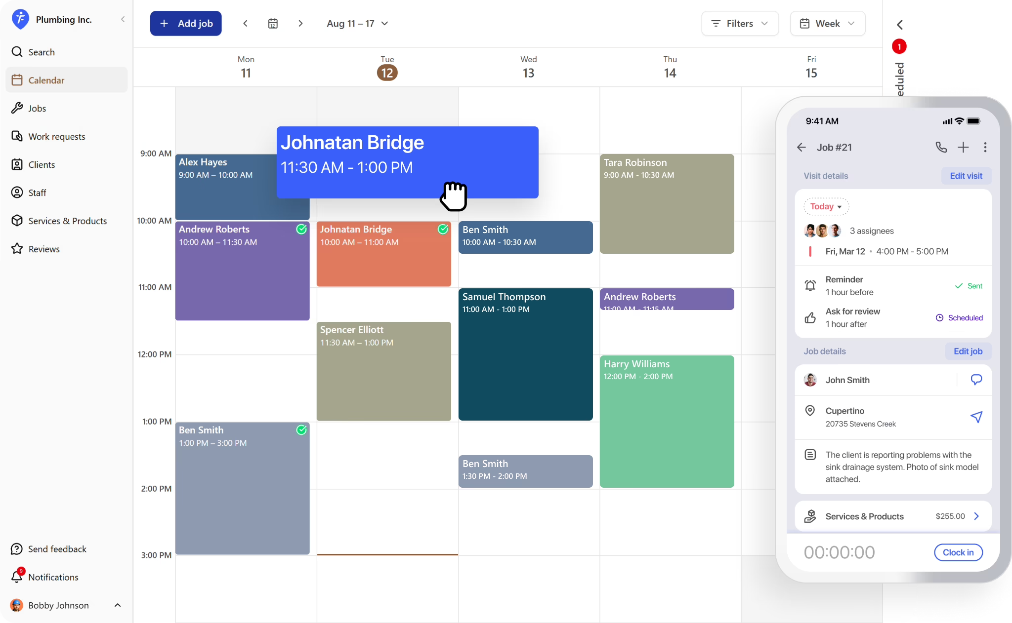 Free job scheduling for solo professionals and micro service businesses