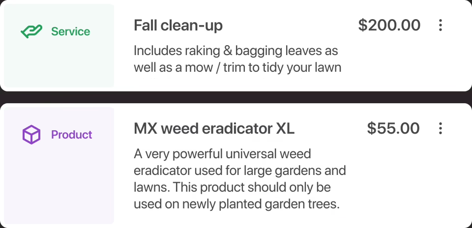 Services and products