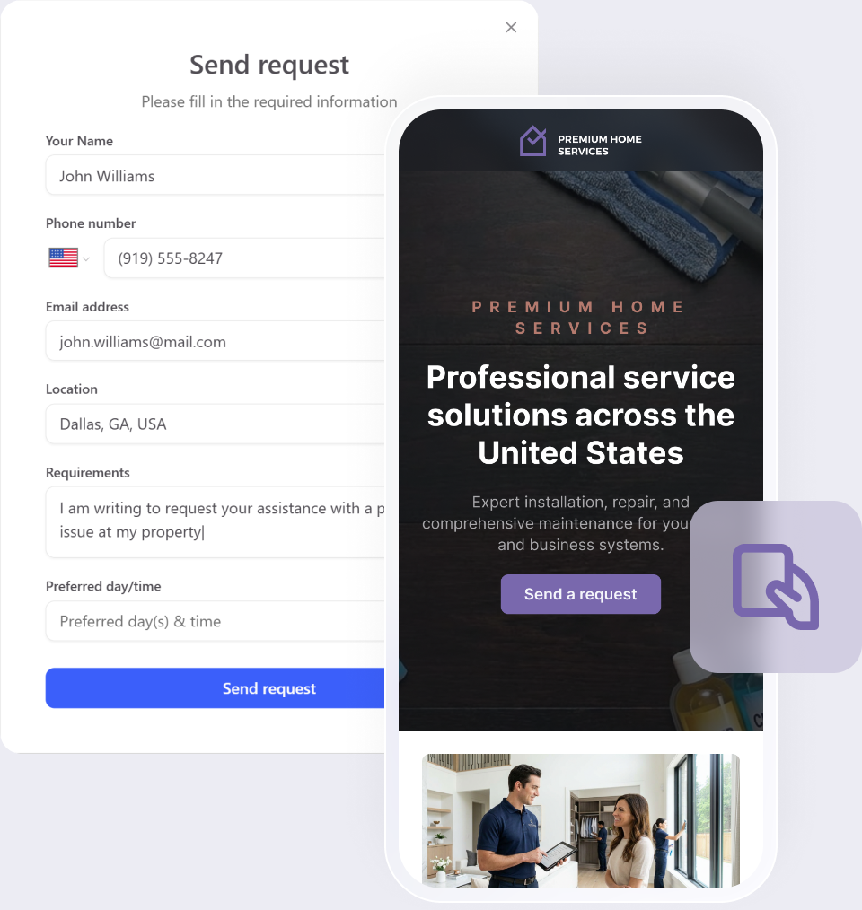 Free website for your cleaning business