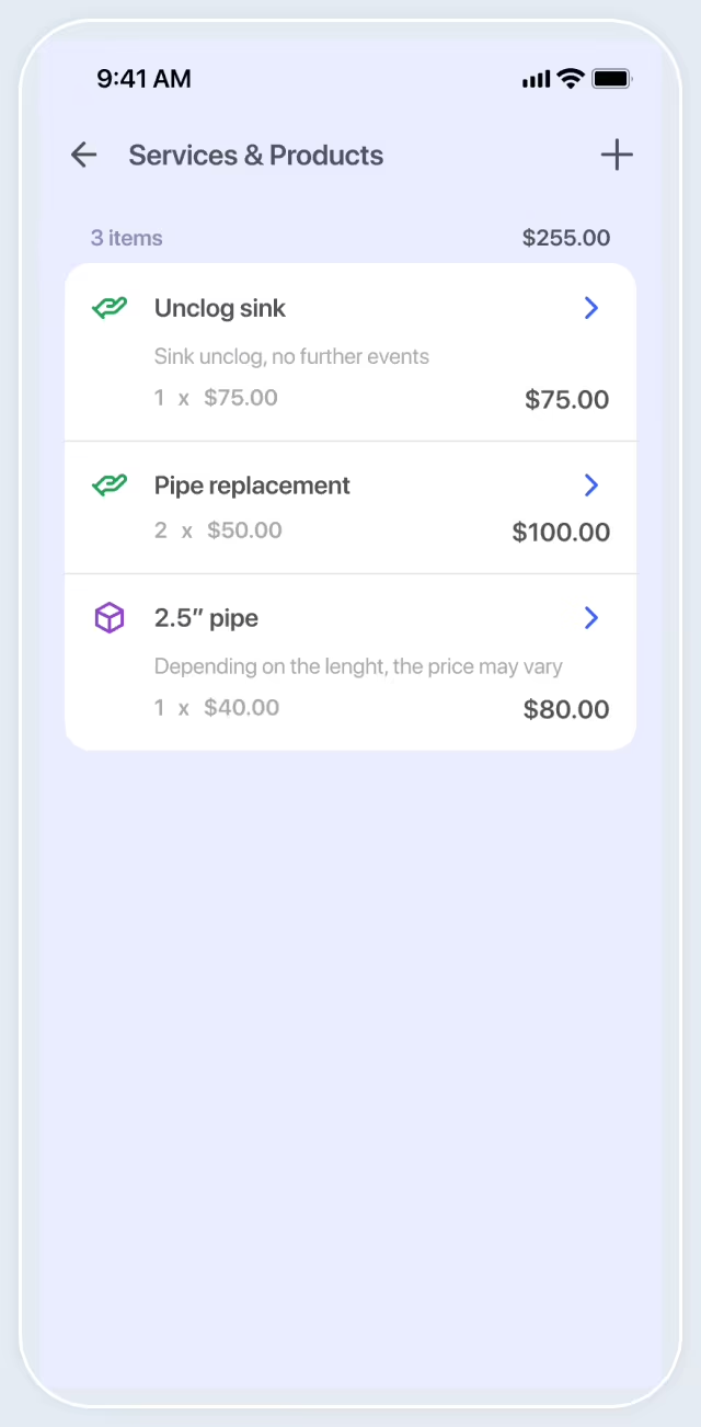 Define your service and products