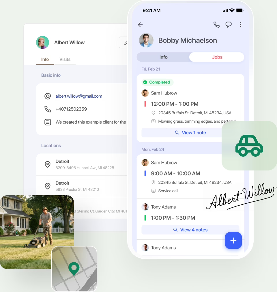 Client history stored safely in the cloud