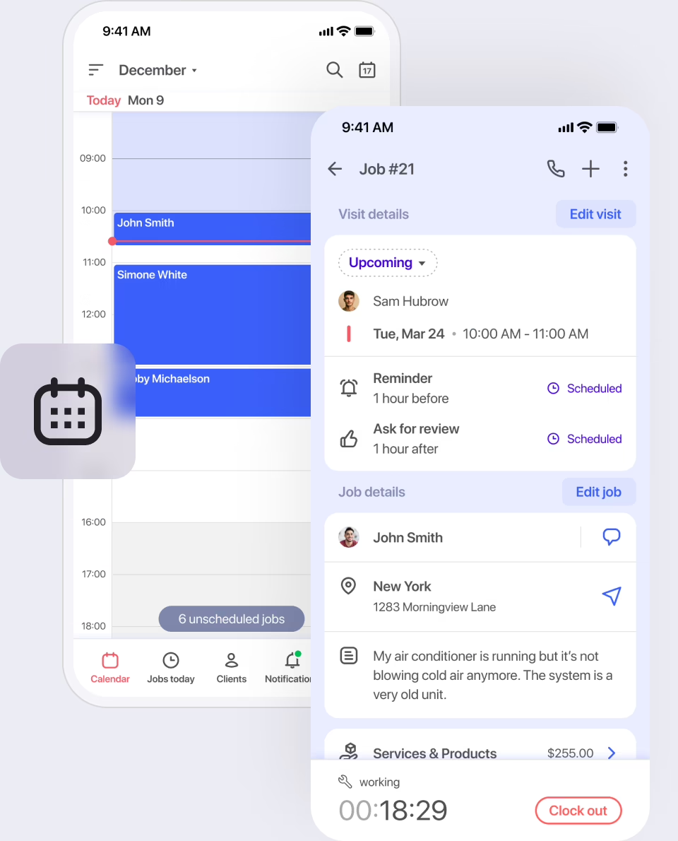 Fast job scheduling for service calls