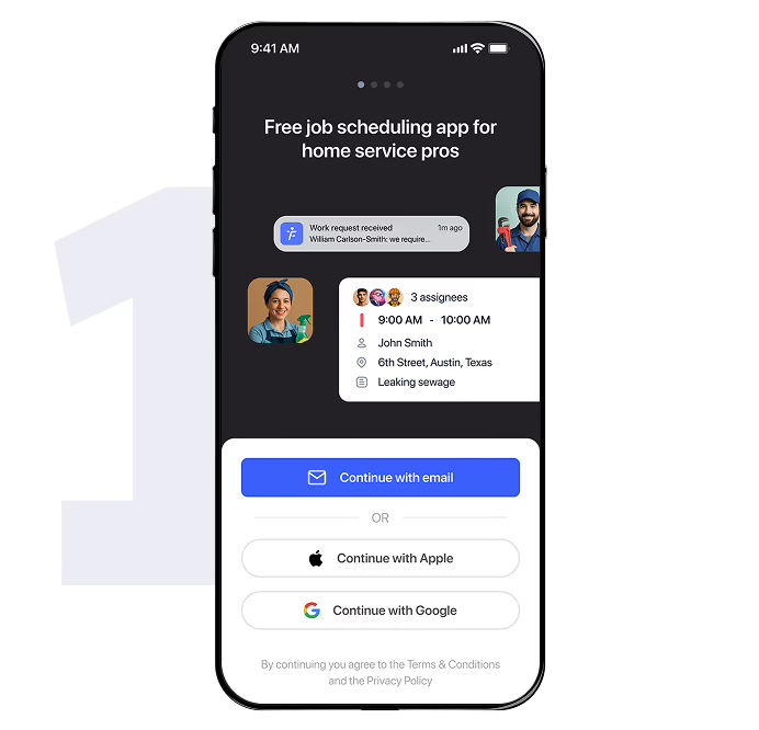 Self sign up in seconds