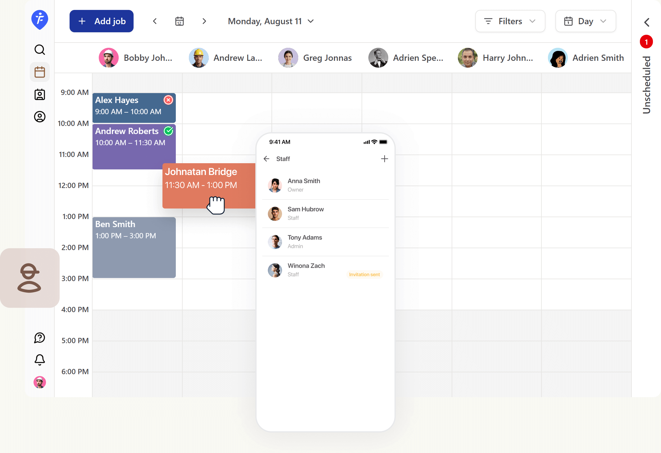 Simple staff management when you grow