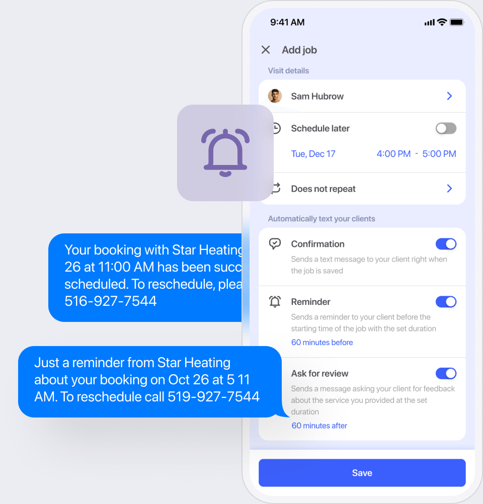 Reduce no-shows with automated text message reminders