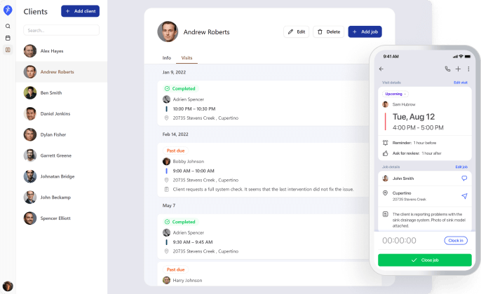Free job scheduling for solo professionals and micro service businesses